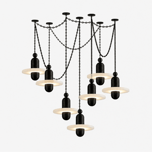 Orbital Drift Chain Chandelier