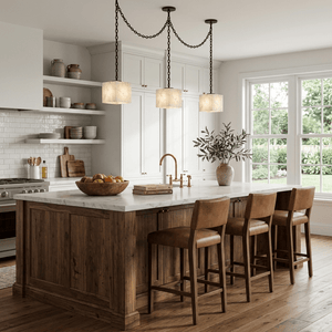 Cascade Chain Cube Chandelier