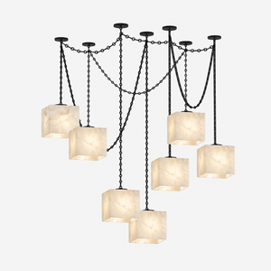 Cascade Chain Cube Chandelier