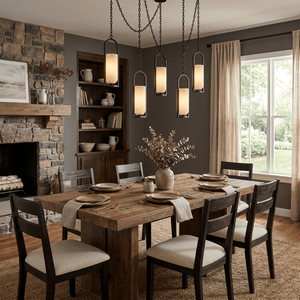 Cascading Chain Lantern Chandelier