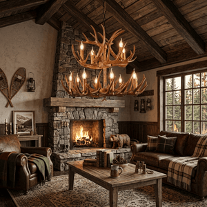 Rustic Antler Lodge Chandelier