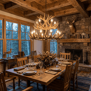 Rustic Antler Lodge Chandelier