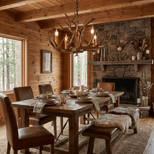 Rustic Antler Lodge Chandelier