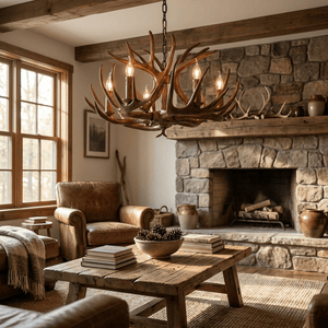 Rustic Antler Lodge Chandelier