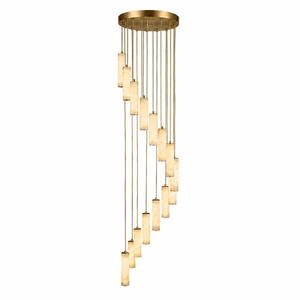 Column Alabaster Staircase Chandelier