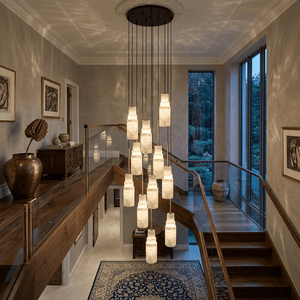 Tiered Alabaster Cluster Chandelier