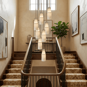 Tiered Alabaster Cluster Chandelier