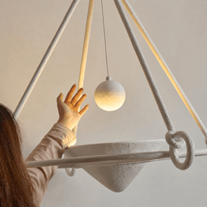 Sculptural Plaster Chandelier