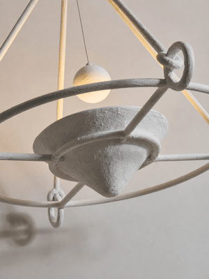 Sculptural Plaster Chandelier