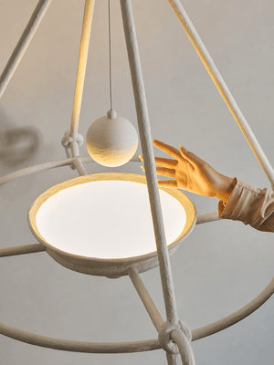 Sculptural Plaster Chandelier