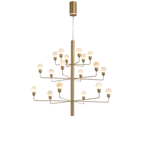 Raggiera Tiered Alabaster Globe Chandelier
