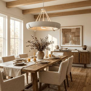 Plaster Drum Chandelier