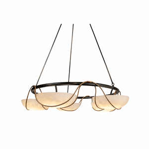 Alabaster Bowl Ring Chandelier