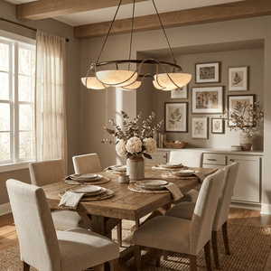 Alabaster Bowl Ring Chandelier