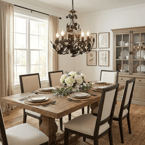 Rosaio Wrought Iron Chandelier