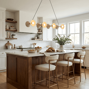 Slim Brass Linear Chandelier
