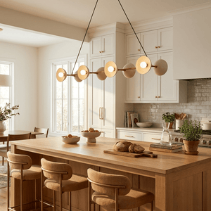 Slim Brass Linear Chandelier