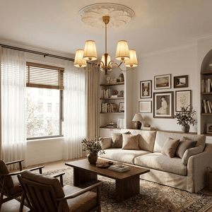Cream Fabric Chandelier