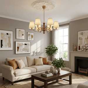 Cream Fabric Chandelier