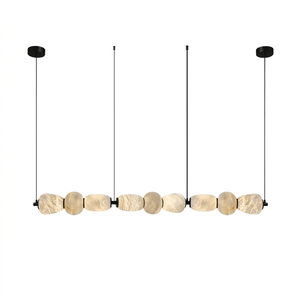 Alabaster Pebble Linear Chandelier