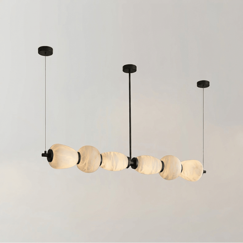 Alabaster Pebble Linear Chandelier – detail 23