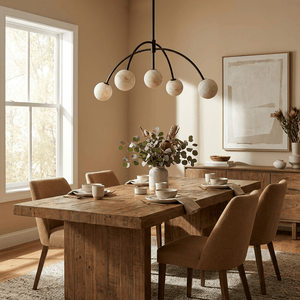 Lunara Alabaster Arc Chandelier