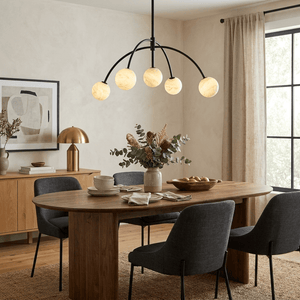 Lunara Alabaster Arc Chandelier