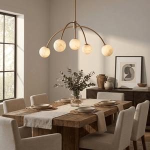 Lunara Alabaster Arc Chandelier