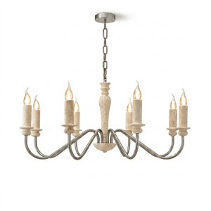 Claren Travertine Candle Chandelier