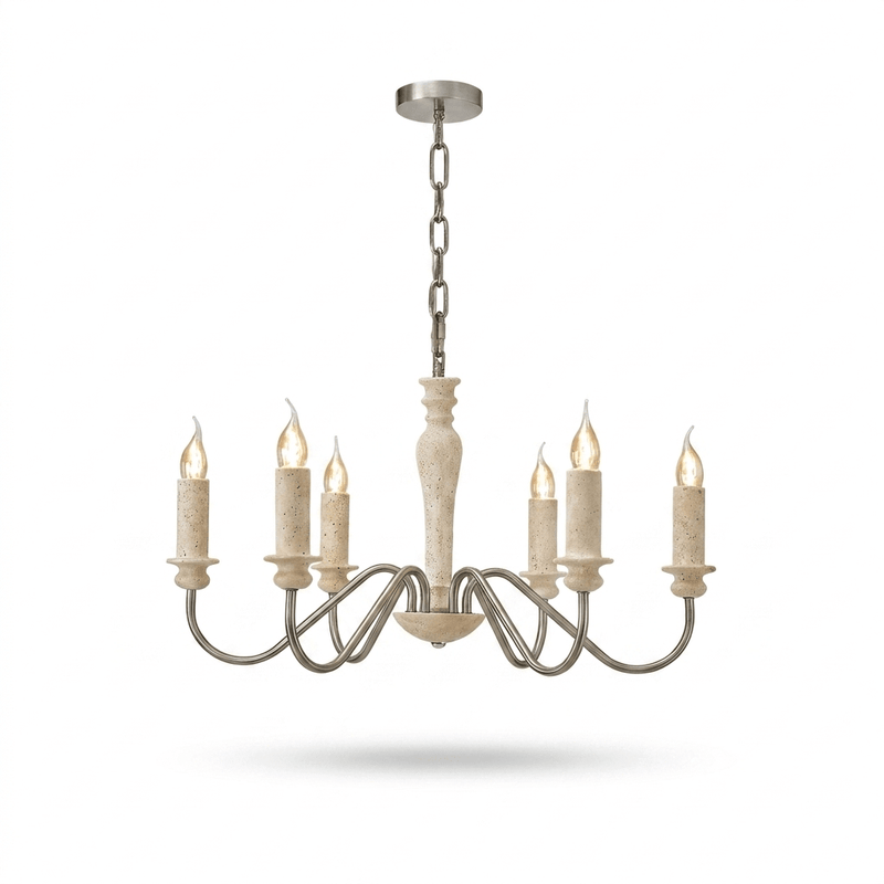 Claren Travertine Candle Chandelier – detail 16