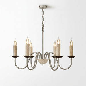 Edris Travertine Candle Chandelier