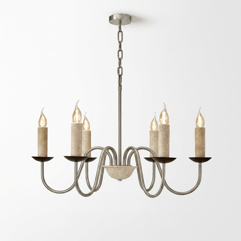 Edris Travertine Candle Chandelier – detail 11