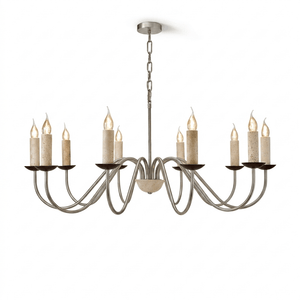 Edris Travertine Candle Chandelier