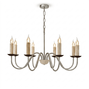 Edris Travertine Candle Chandelier