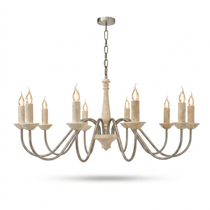 Veyra Travertine Candle Chandelier