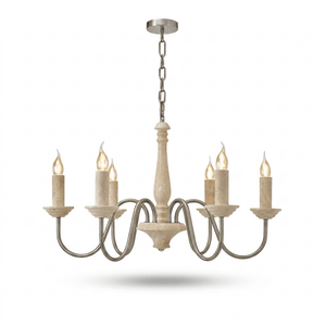 Veyra Travertine Candle Chandelier