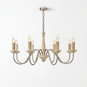 Veyra Travertine Candle Chandelier