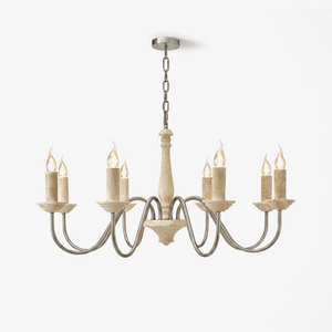 Veyra Travertine Candle Chandelier