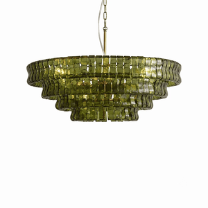 Ghiaccio Layered Glass Chandelier