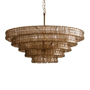 Ghiaccio Layered Glass Chandelier