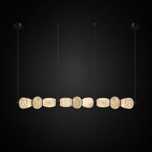 Alabaster Pebble Linear Chandelier