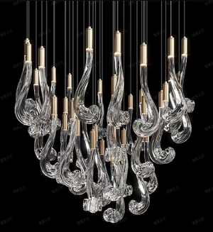 Lucerna LED Glass Flame Chandelier