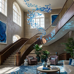 Nerissa LED Glass Dolphin Chandelier