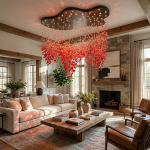 Roselle LED Glass Cascade Chandelier