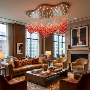 Roselle LED Glass Cascade Chandelier