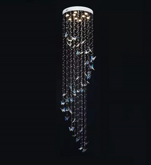 Caelira LED K9 Crystal Spiral Chandelier