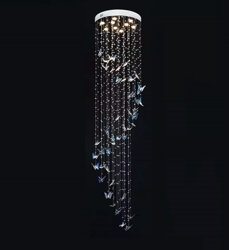 Caelira LED K9 Crystal Spiral Chandelier – detail 7