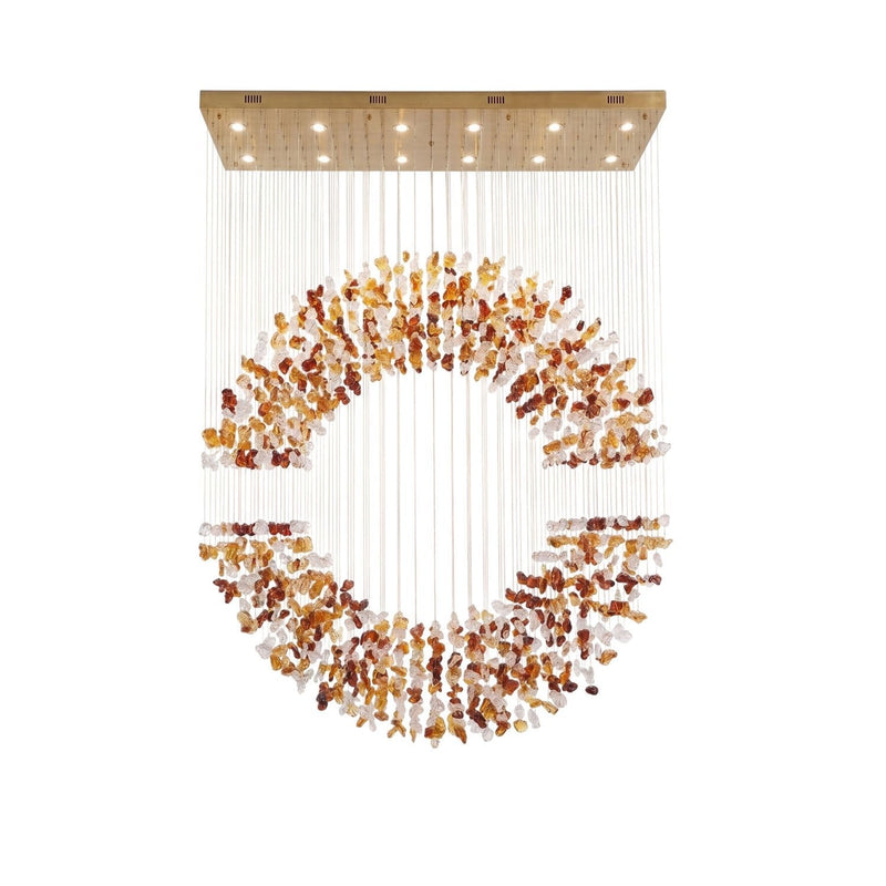 Amber Crystal Halo Chandelier – detail 12