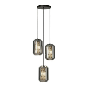 Alabaster Glass Cylinder Pendant Light