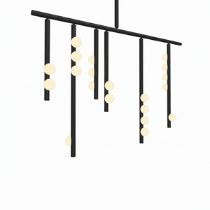 Brass Glass Drop Chandelier